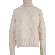 Barbour Women Sweaters Barbour Perch Knitted Jumper Damestrik Oatmeal