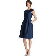 Dresses Alfred Sung Boat-Neck A-Line Dress Midnight navy