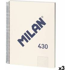 Beige Materiales de oficina MiLAN Cuaderno A4 A4 Paq/3 80 Hojas - Beige