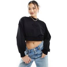 TCC The Couture Club Cropped sweatshirt med emblem sort Del af sæt-Black