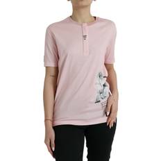 Dolce & Gabbana Pink T-shirts Dolce & Gabbana Chic Pink Floral Cotton Women's Tee