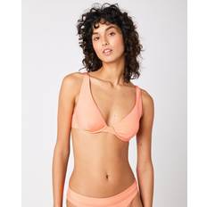 Orange Bikini Tops Rip Curl Rip Curl Modern Rib B-C Cup Womens Bikini Top Coral-Medium