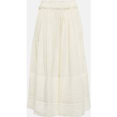 Tory Burch Skirts Tory Burch Cotton and linen midi skirt beige