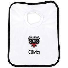 Machine Washable Baby Dinnerware Chad & Jake Infant White D.C. United Personalized Bib