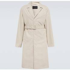 Prada Coats Prada Cotton-Blend Overcoat - Beige