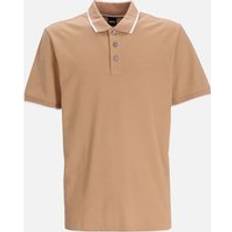 LJFABKY Men's Boss Parlay 190 Polo Shirt Beige Cream