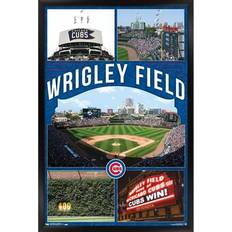 Trends International Chicago Cubs 24.25'' x 35.75'' Wrigley Field Framed Poster