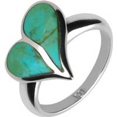 Turquoise Rings C. W. Sellors Sterling Silver Turquoise Split Heart Ring