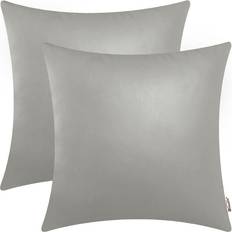 Leather Pillows BRAWARM BRAWARM Faux 20 X Cushion Cover Gray (50.8x50.8cm)