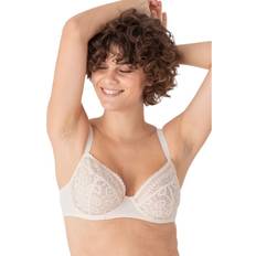 Rayon Bras MAISON LEJABY Womens 21331 Daphne Panel Balconette Bra Ivory