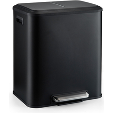 Garvee Dual Trash Can for Recycling Trash, 2 Gallon 30L Black