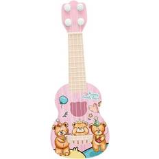 Cheap Toy Guitars Meriglare Ukulele Guitar Toy 4 Adjustable Strings Musical Portable Early Developmental Preschool Learning Musical Instrument for Children Bear