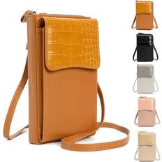 Bags CN Fashion Crossbody Bag Small Cell Phone Bag Women s Bag PU Leather Card Holder Luxury Shoulder Strap for Handbag Brown