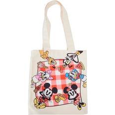 Red Totes & Shopping Bags Loungefly Mickey and Friends Picnic Canvas Tote Bag red