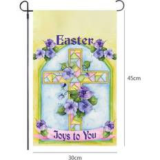 Letmy E 12.5 18 Inch Easter Garden Flag