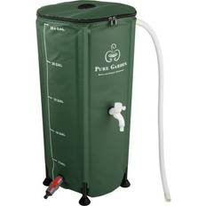 Best Rain Barrels Pure Garden 26.4-Gallon/100-Liter Collapsible Rain with Water Spigot