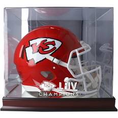 Kansas City Chiefs Sports Fan Products Fanatics Authentic Kansas City Chiefs Super Bowl LIV Champions Mahogany Helmet Logo Display Case