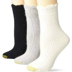 Socks Goldtoe Women's Midi Crew Socks, Pairs, Ivory, Glacier, Black, 6-9