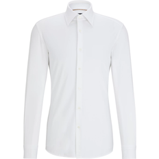 Men - Polyamide Shirts HUGO BOSS Hays Kentb Slim Fit Shirt - White