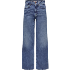 Madison Blush Wide Jeans - Medium Blue Denim