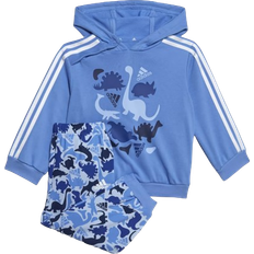 Dinosaurussen Trainingspakken Adidas Infant Dino Camo Allover Print French Terry Jogging Suit - Blue Fusion/White