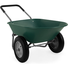 Wheelbarrows Bed Bath & Beyond Heavy Duty 2-Wheel Multipurpose Rust Proof Wheelbarrow Green