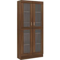 Møbler vidaXL Vitrine Brown Oak Vitrineskab 82.5x185.5cm