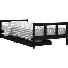 vidaXL Estructura Cama Niños Con Cajones Madera Pino 90x200 cm 37.6x80.9"