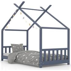 Lits vidaXL Cadre de Lit D'enfant Bois de Pin Massif 70x140 cm 30.7x57.5"