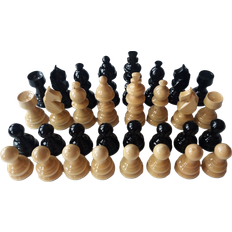 New Hand Spun Wooden Chess Pieces Set