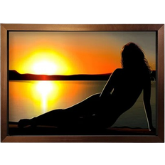 Highland Dunes Woman in Shadow Bronze Framed Art 118.9x84.1cm