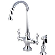 Polished Kitchen Faucets Kingston Brass Vintage (KS1761ALBS) Chrome