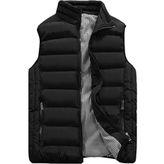 HOW'ON Men's Outdoor Casual Classic Quilted Vest - Black