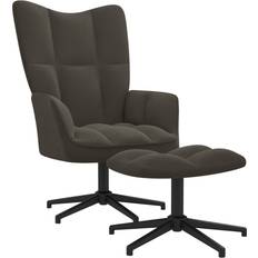 Homie Velvet Dark Grey Lænestol 98cm