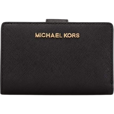 Michael Kors Medium Crossgrain Leather Wallet - Black