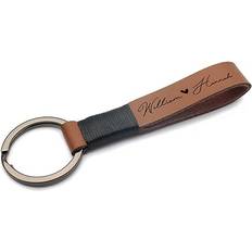 Onbuy Personalized Couple Keychain - Brown