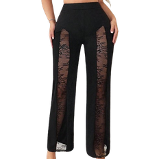 Shein 3XL Pants Shein SXY Spring Clothing Party Elegant Lace Patchwork Straight Leg Women Pants