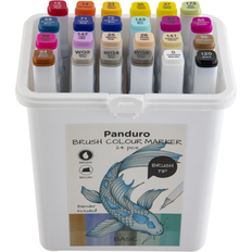 Panduro Hobbymaterial Panduro Brush Tip Basic Colour Marker 24-pack