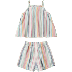 Viscose Other Sets Shein Tween Girl Rainbow Striped Cami Top & Shorts