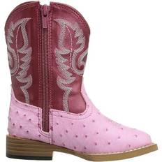 Pink Riding Shoes Children's Shoes Roper Infant Cowbaby Bumps Casual Boots Mid Calf - Pink