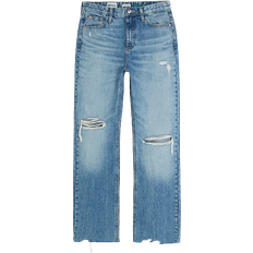 River Island Poppy Betsy Straight Ripped Jeans - Blue