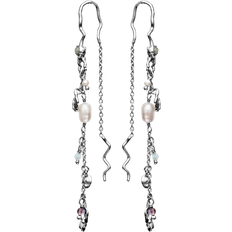 Maanesten Poppy Earlines Earrings - Silver/Multicolour