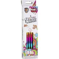 Multikleur Grafietpotloden Grafix Rainbow Pencils with Sharpener