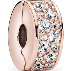 Pandora Gioielli Pandora Shining Elegance Clip Charm - Rose Gold/Transparent