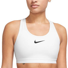 Compressione Reggiseni Nike Women's Swoosh High Support Non-Padded Adjustable Sports Bra - White/Black