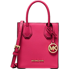 Small leather crossbody bag Michael Kors Mercer Extra-Small Pebbled Leather Crossbody Bag - Electric Pink