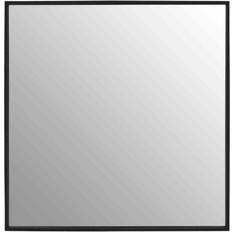 Premier Housewares Small Square Matte Black Wall Mirror 32x32cm