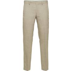 Unisex - Wool Trousers Selected Slim Fit Pants - Sand