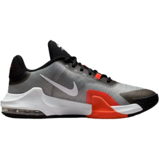 Gray - Men Basketball Shoes Nike Impact 4 - Black/Bright Crimson/Wolf Grey/White