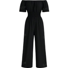 Shein Prive Women's One Shoulder Waist Gathering Jumpsuit